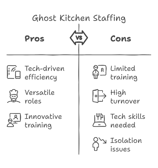 ghost kitchen staffing pros and cons